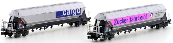 Kato HobbyTrain Lemke H23466 - 2pc Freight Car Set Tagnppss Sugar trolley - le sucre